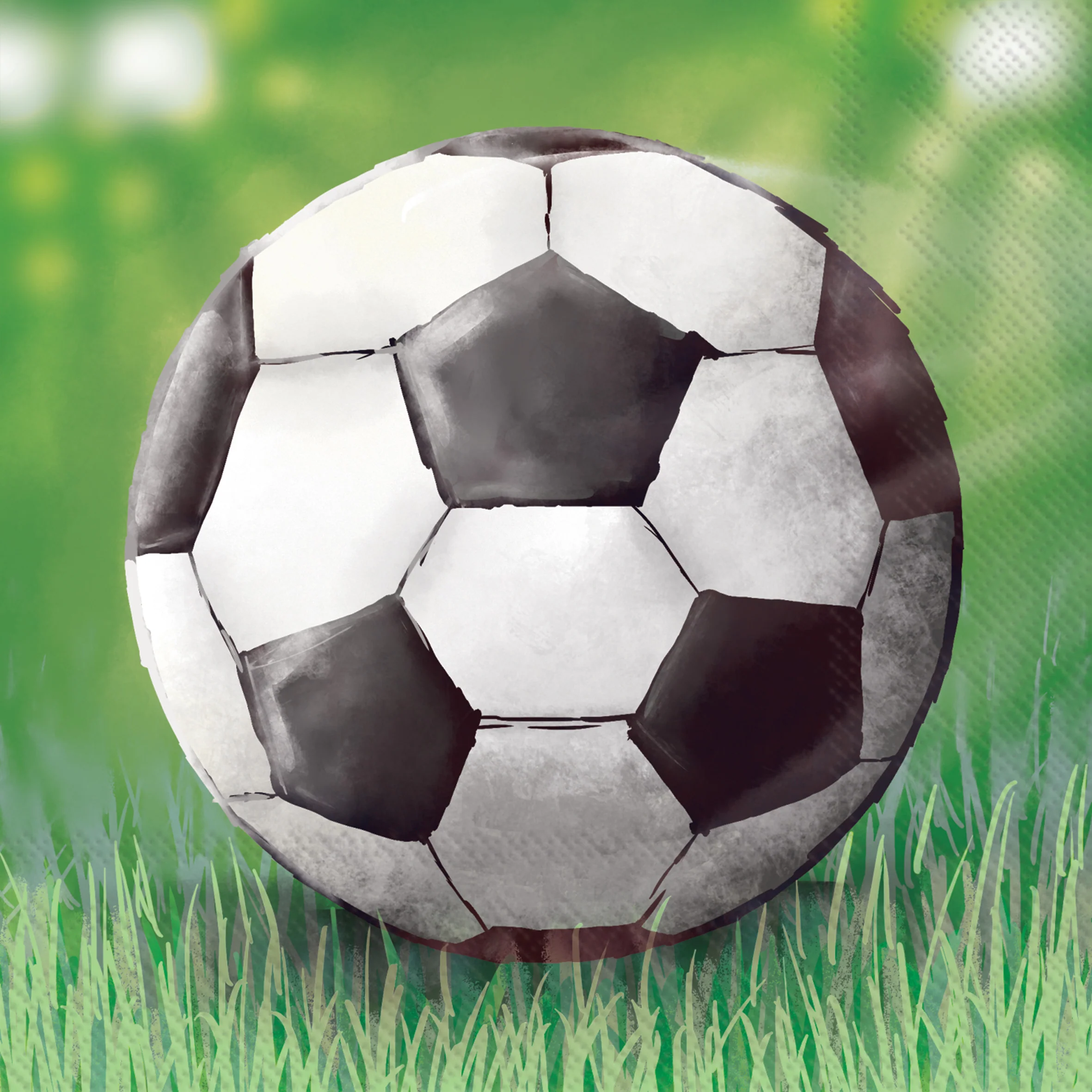 Soccer Field Cocktail Napkin