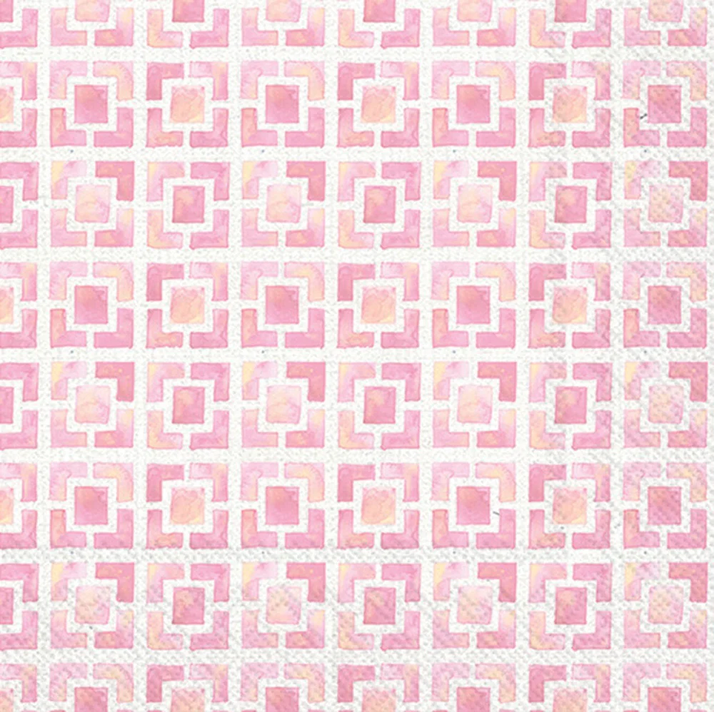 Flamingo Fever Tile Cocktail Napkin Pink