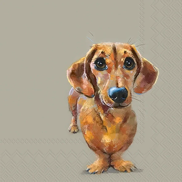 Dog Buddy Lunch Napkin Linen