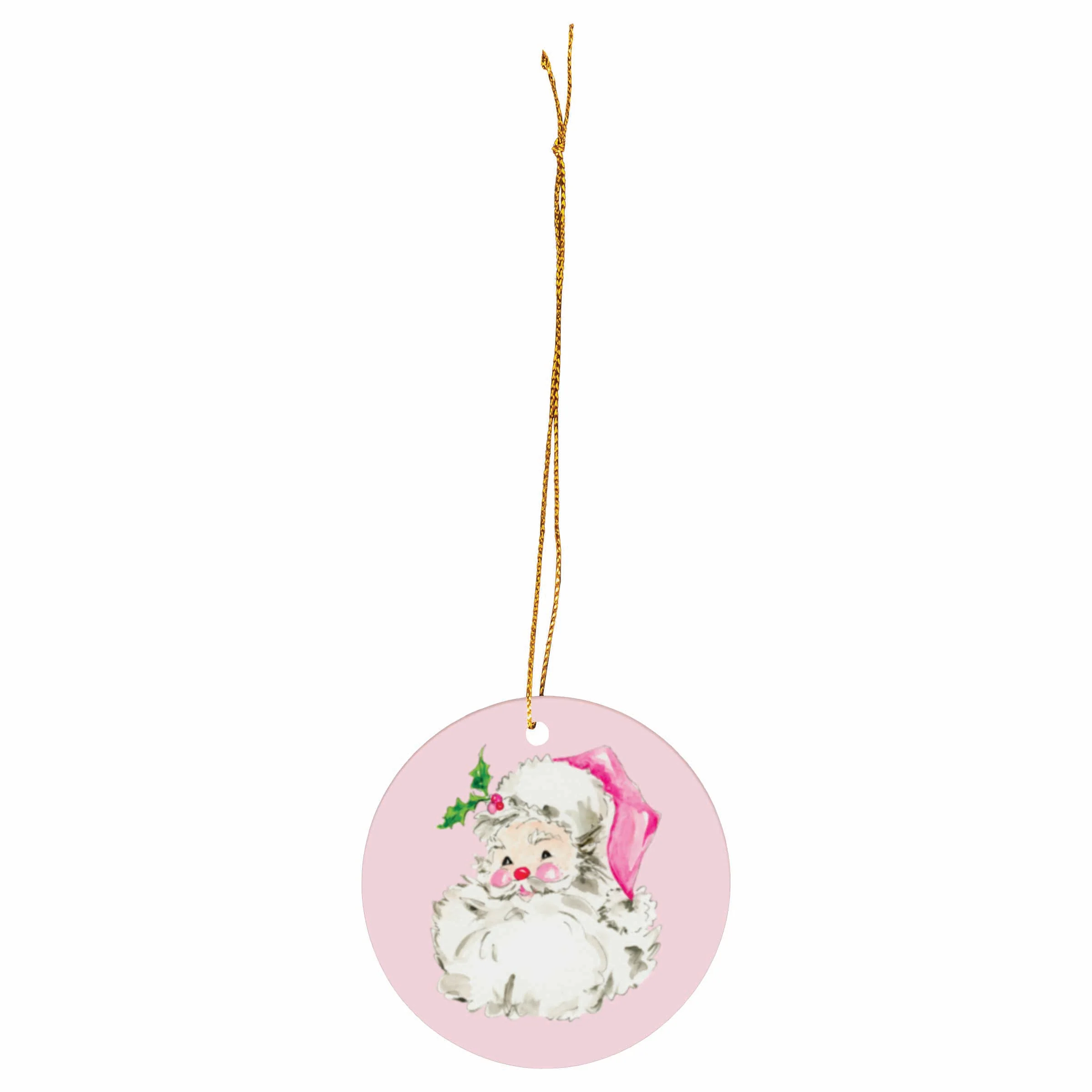 Pink Santa Pink Ornament
