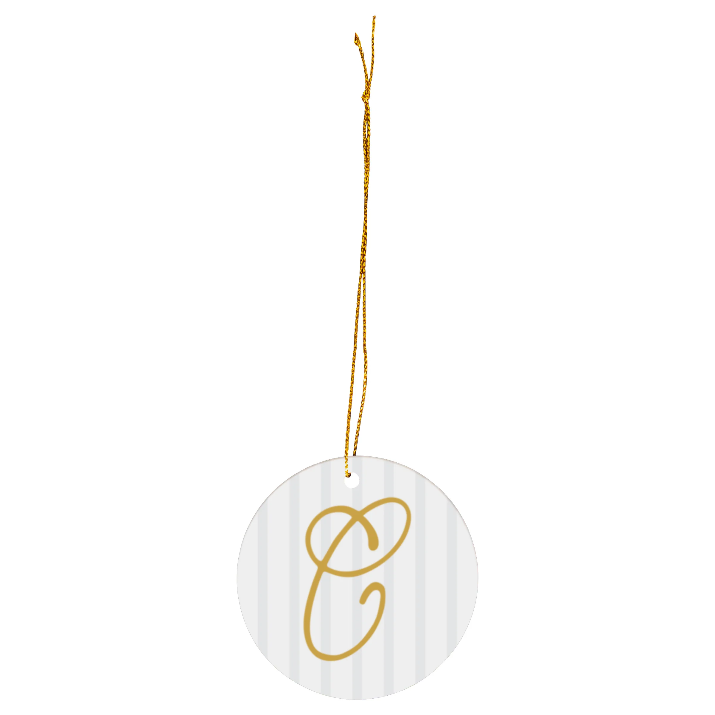 Chic Monogram C Ornament