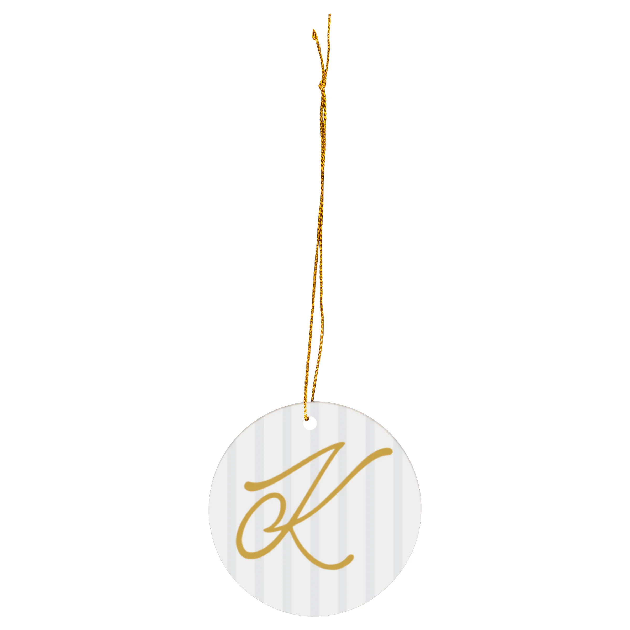 Chic Monogram K Ornament