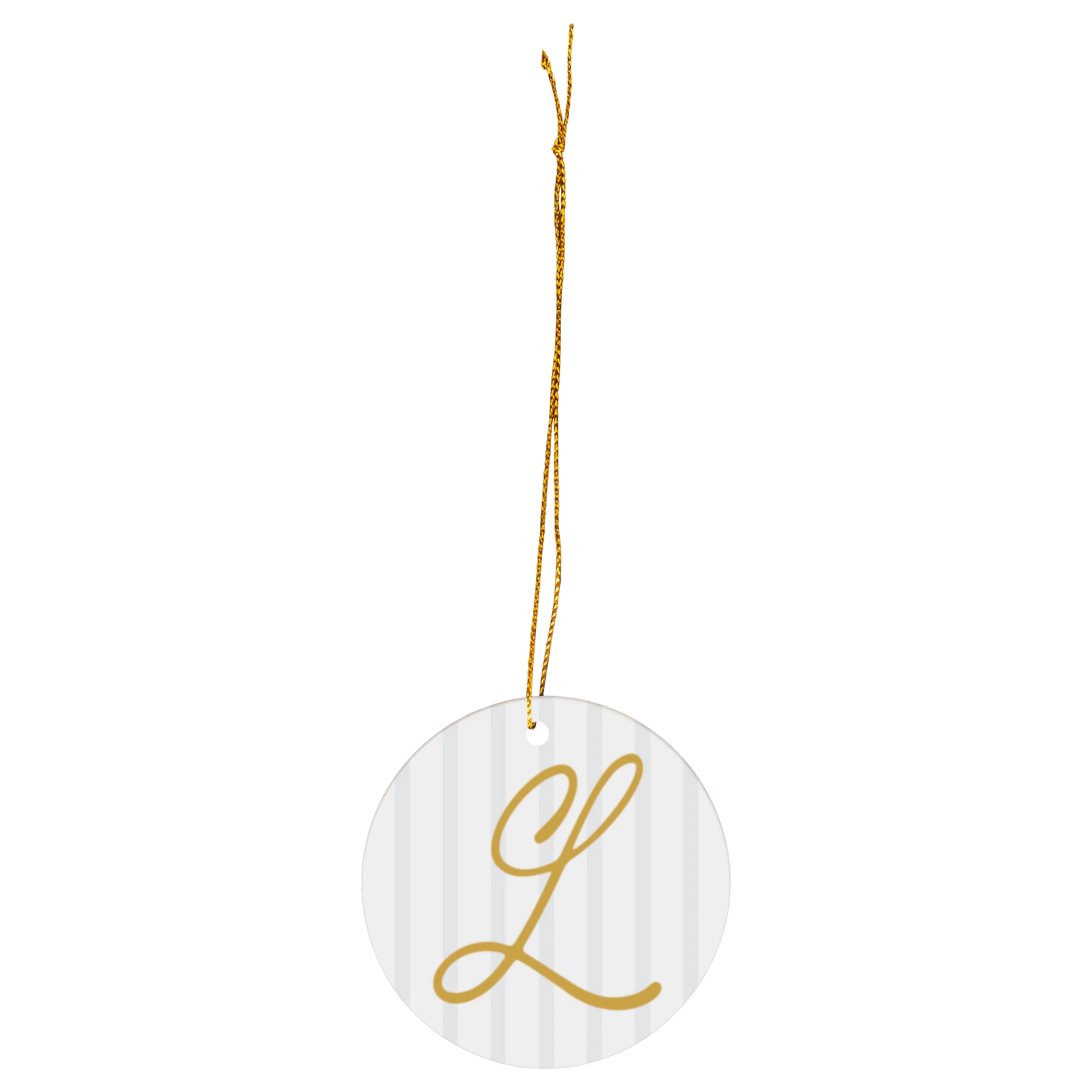 Chic Monogram L Ornament