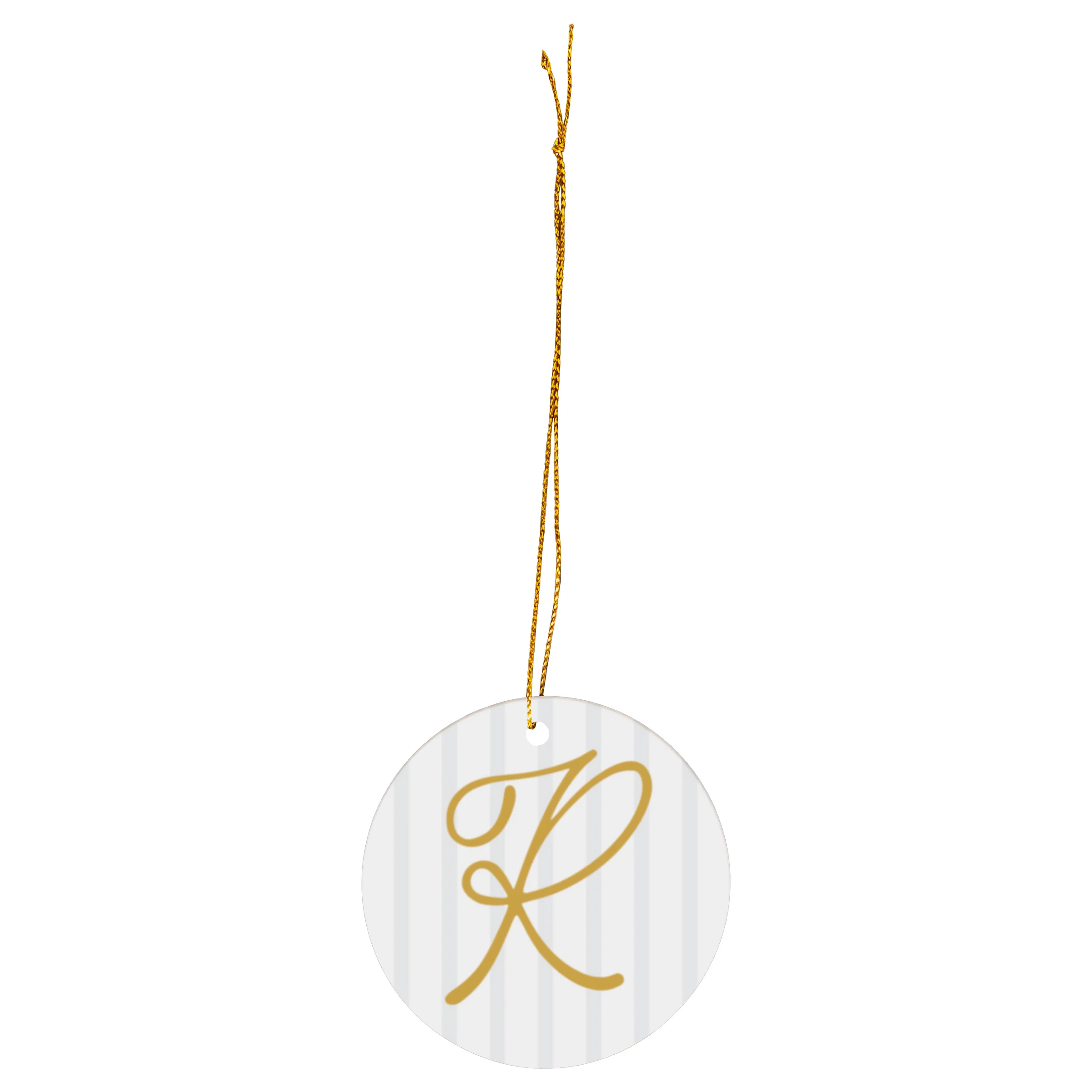 Chic Monogram R Ornament